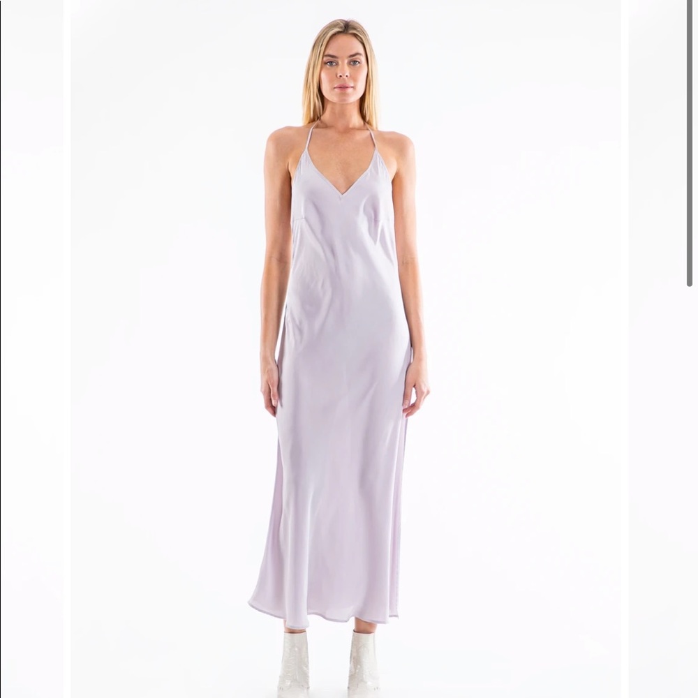 Champagne Silk Midi Dress